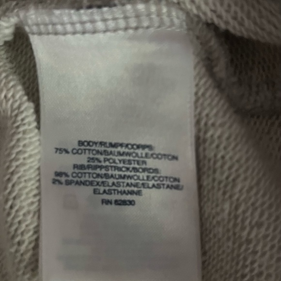 Lands’ End Gray Sweatshirt Dress with striped cuffs Size 2-4 XSP - Picture 7 of 7